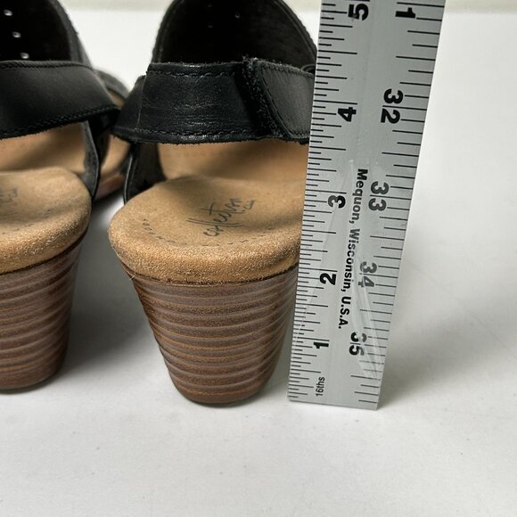 Clarks Collection Sandals Womens Size 9.5 Black Open Toe Ultimate Comfort Shoe - Picture 9 of 12